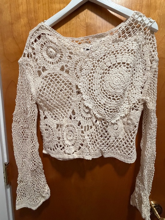 Zara Sweaters - Zara Crochet Openwork Top - Cream